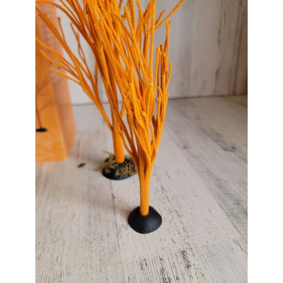 Dept 56 4024047 Halloween orange bare branch tree Village accessory set - Picture 6 of 8